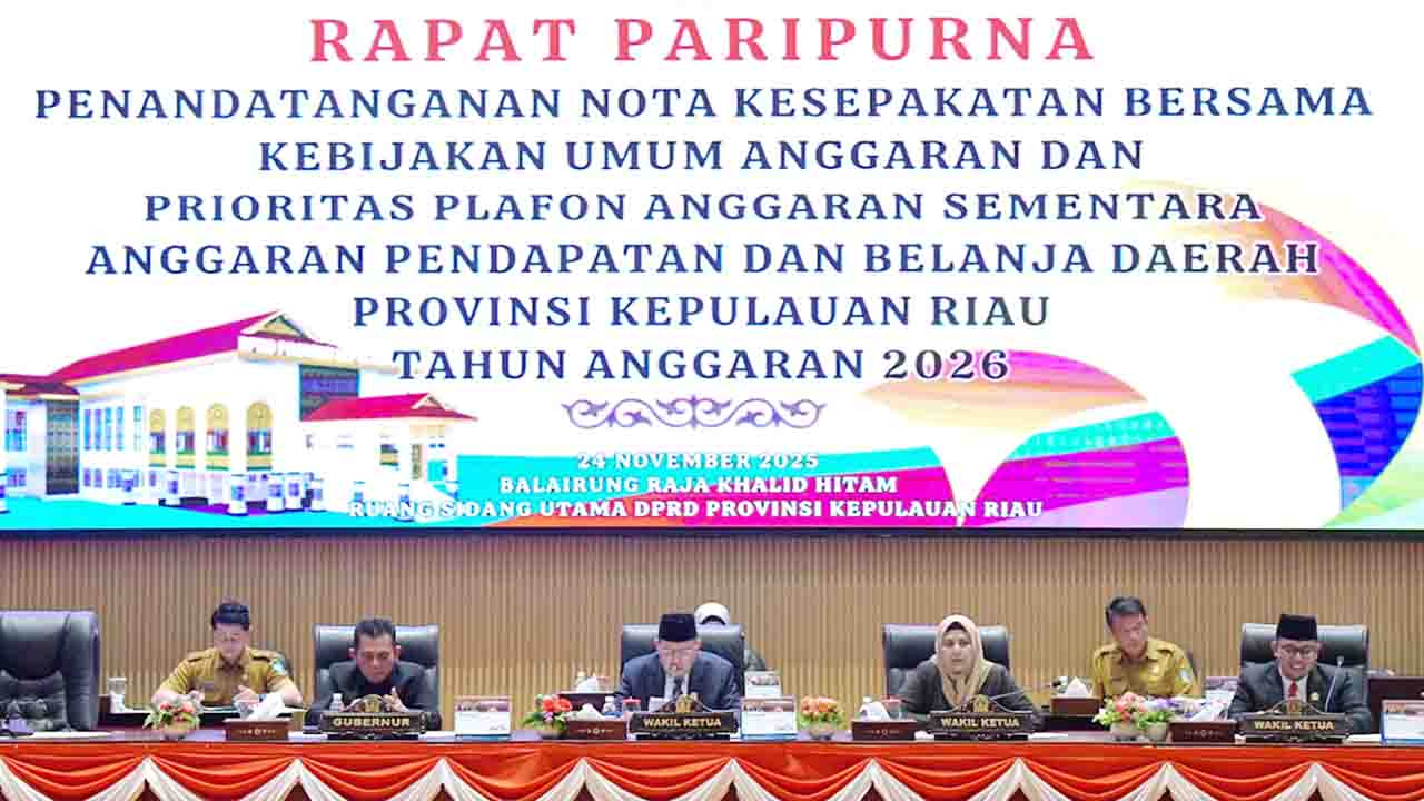 Gubernur Ansar Apresiasi DPRD Kepri atas Pembahasan KUA-PPAS 2026