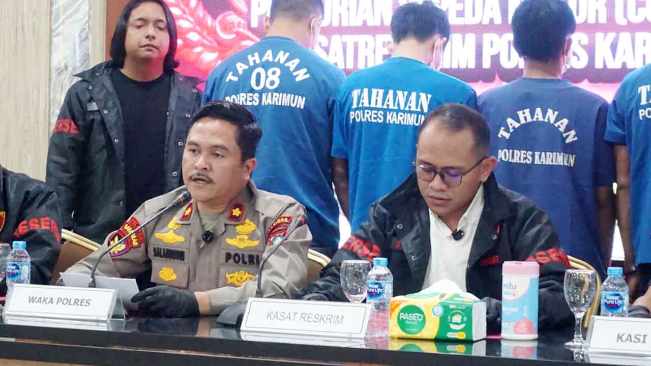 Tujuh TKP, Tujuh Motor Hilang: Polisi Ringkus Komplotan Curanmor Karimun